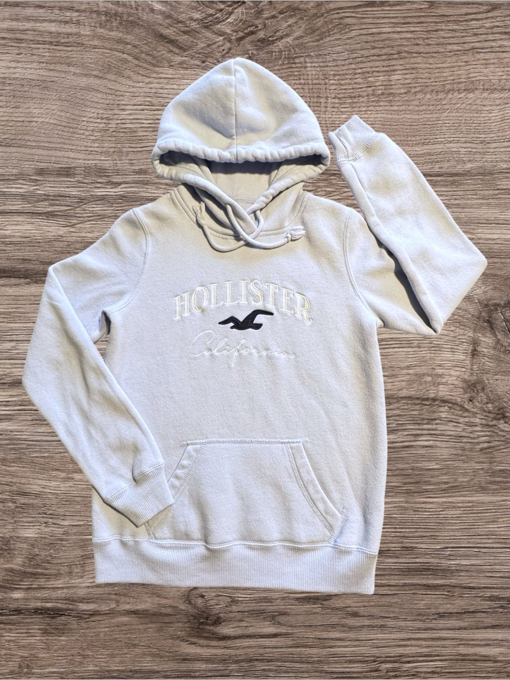 Hollister Soft Light Blue Pullover Hoodie